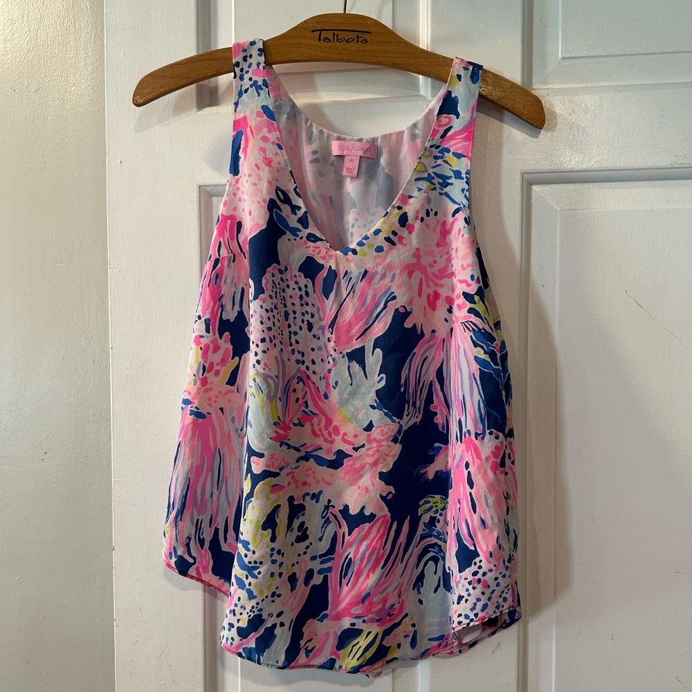 Lilly Pulitzer Under The Ocean Print Top Size XS